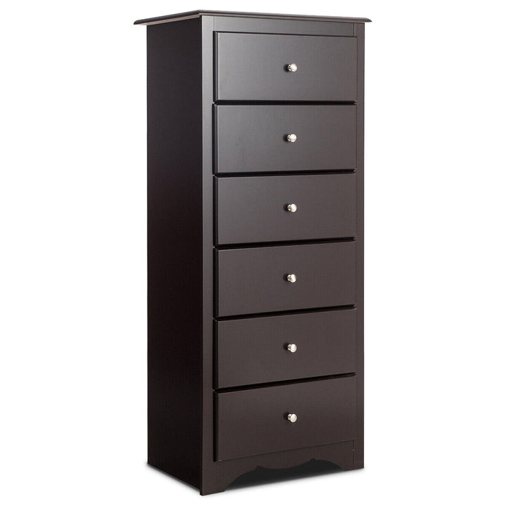 6 Drawer Freestanding Dresser Cabinet Brown - TidySpaces