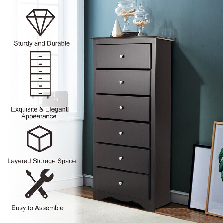 6 Drawer Freestanding Dresser Cabinet - TidySpaces