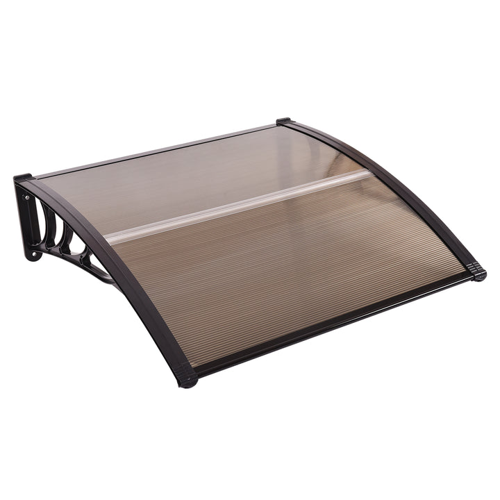 Door Canopy Awning Shelter Front Back Porch Window Roof Outdoor Shade 100*100CM - TidySpaces