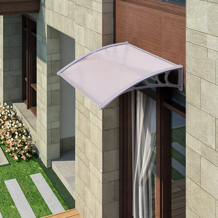 Door Canopy Awning Shelter Front Back Porch Window Roof Outdoor Shade 100*100CM - TidySpaces