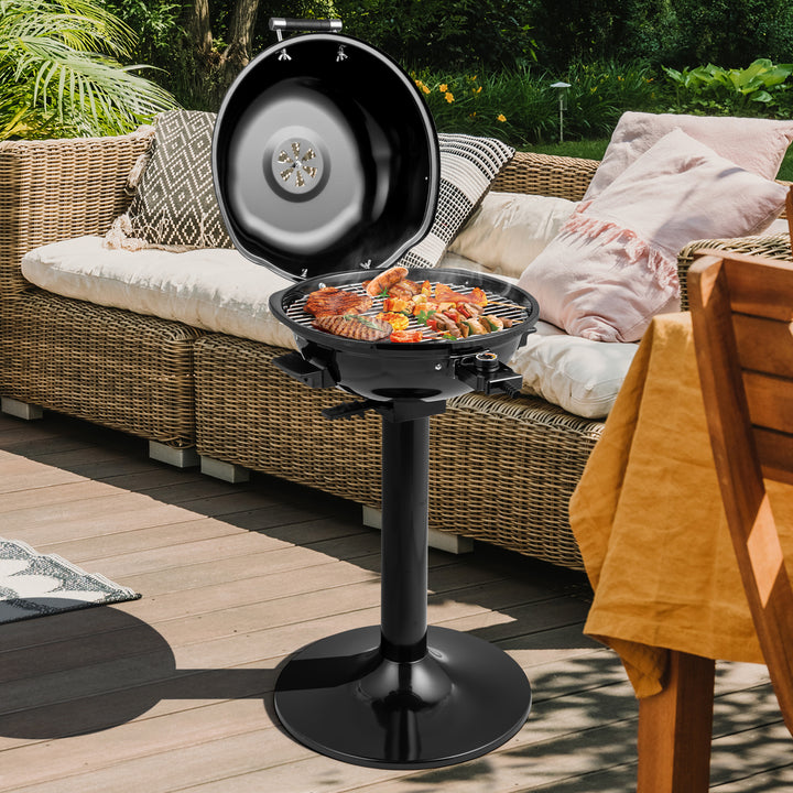 Electric BBQ Grill with Removable Non-Stick Grilling Rack - TidySpaces