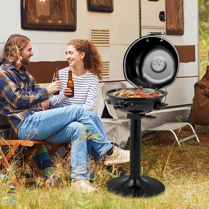 Electric BBQ Grill with Removable Non-Stick Grilling Rack - TidySpaces