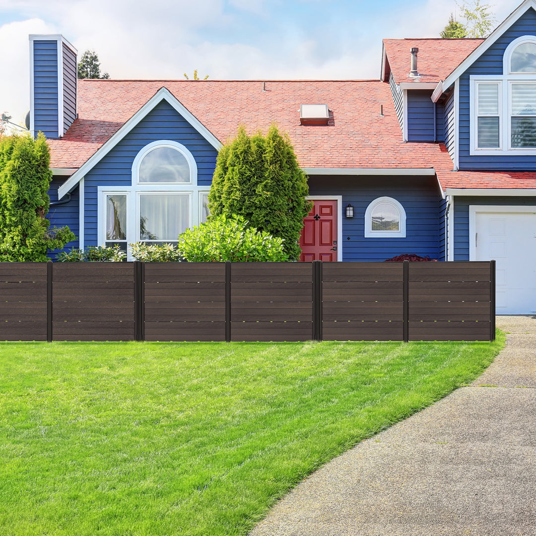 Outdoor Privacy Fence Screen with 5 Ground Stakes for Garden Yard Patio - TidySpaces