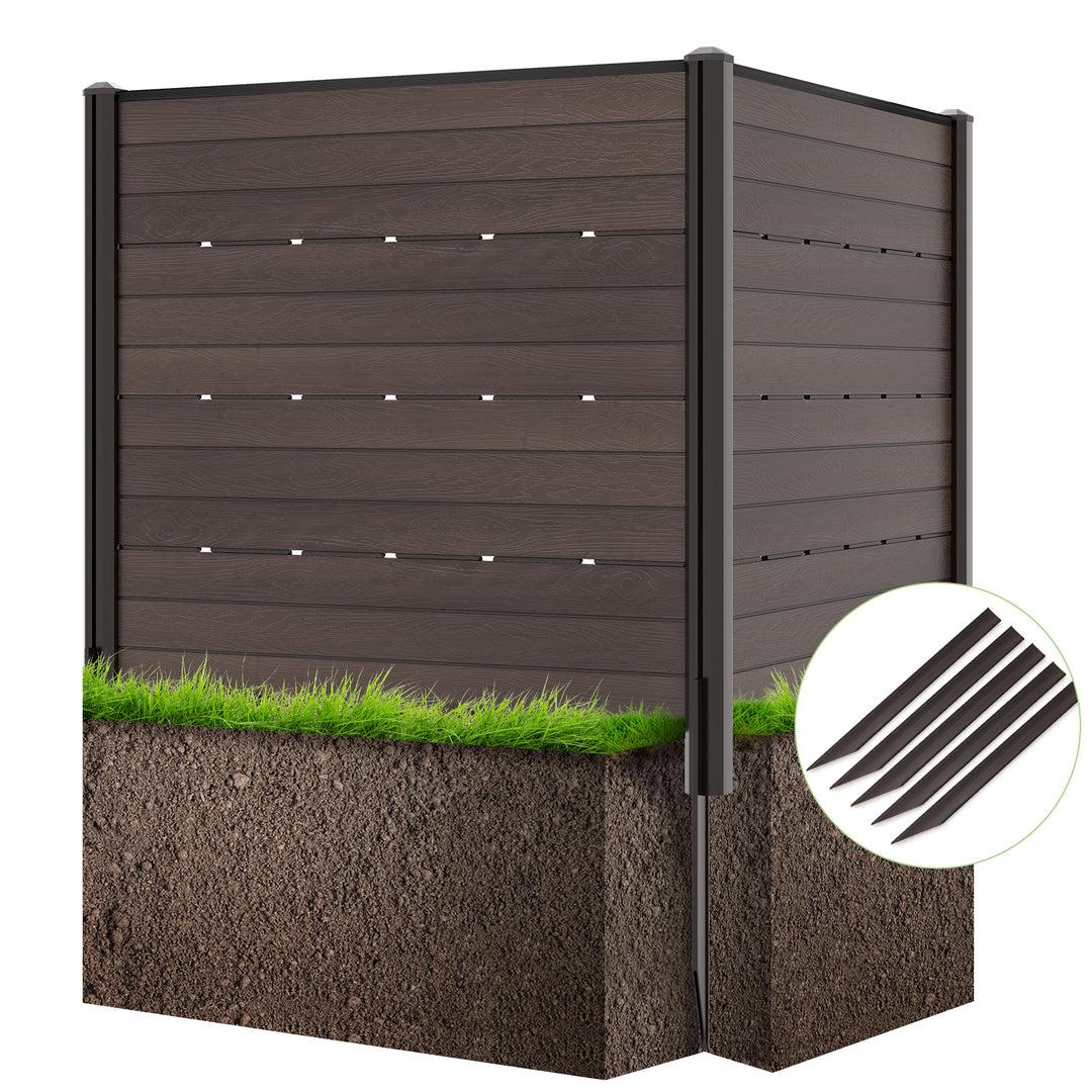 Outdoor Privacy Fence Screen with 5 Ground Stakes for Garden Yard Patio - TidySpaces