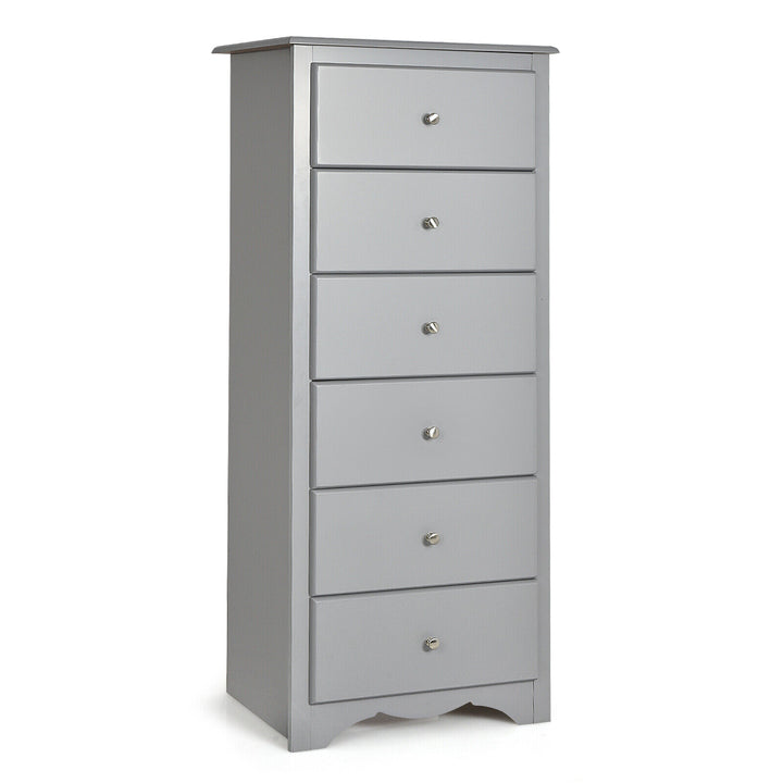 6 Drawer Freestanding Dresser Cabinet Grey - TidySpaces