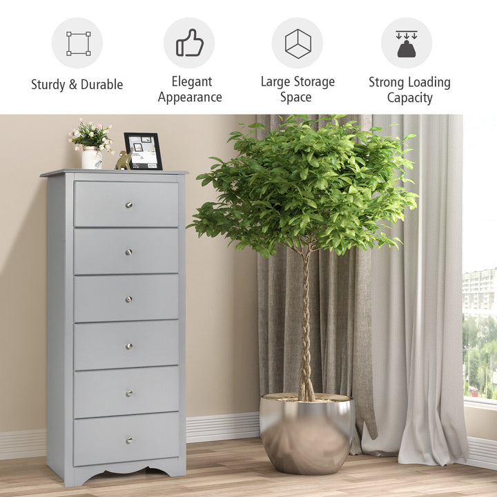 6 Drawer Freestanding Dresser Cabinet - TidySpaces