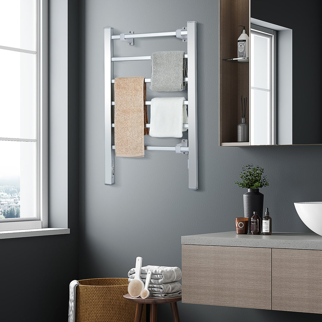 2-in-1 Electric Towel Warmer with 6 Bars - TidySpaces