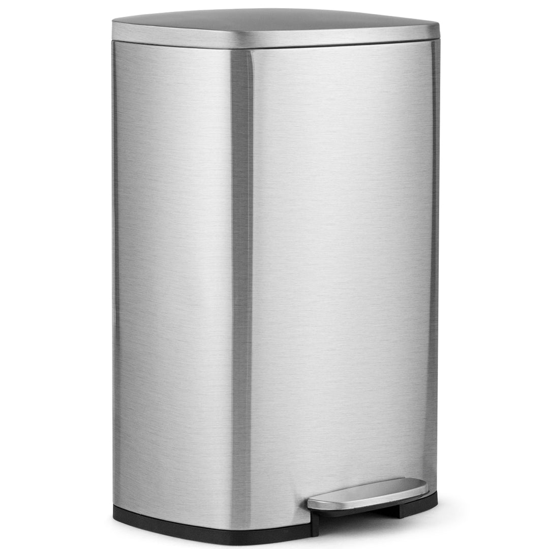 50L Stainless Steel Trash Garbage Can with Bucket - TidySpaces