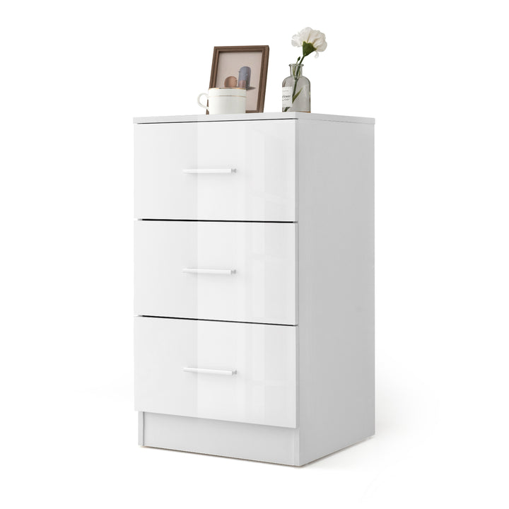 3 Drawer Wooden Dresser Cabinet with Anti Toppling Device White - TidySpaces