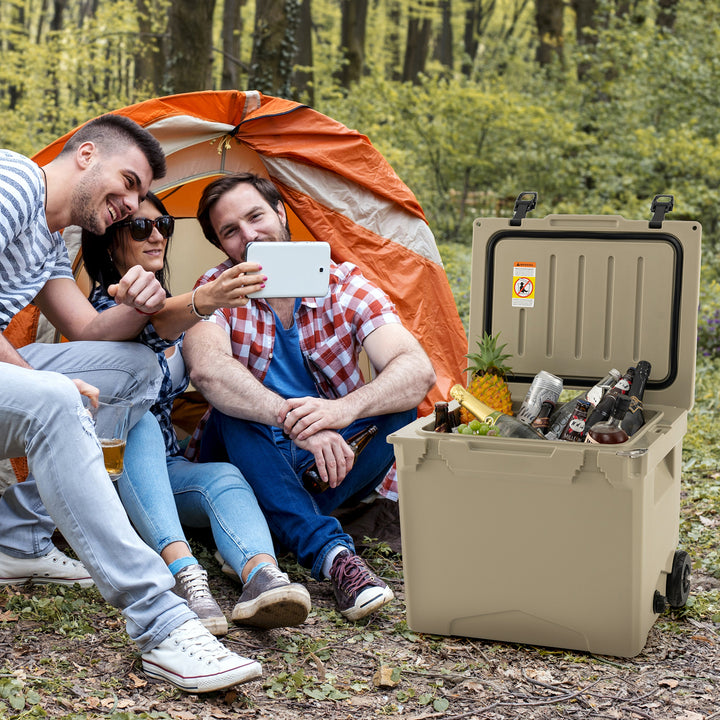 40 L Ice Chest Hard Cooler with Wheels and Handle - TidySpaces