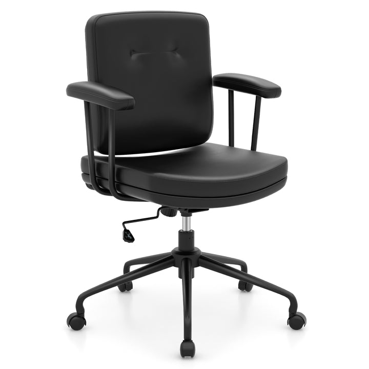 Home Office Small Desk Chair with Adjustable Height Wheels - TidySpaces