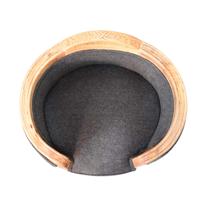 Carved Battleship Tweed Pet Bed - TidySpaces
