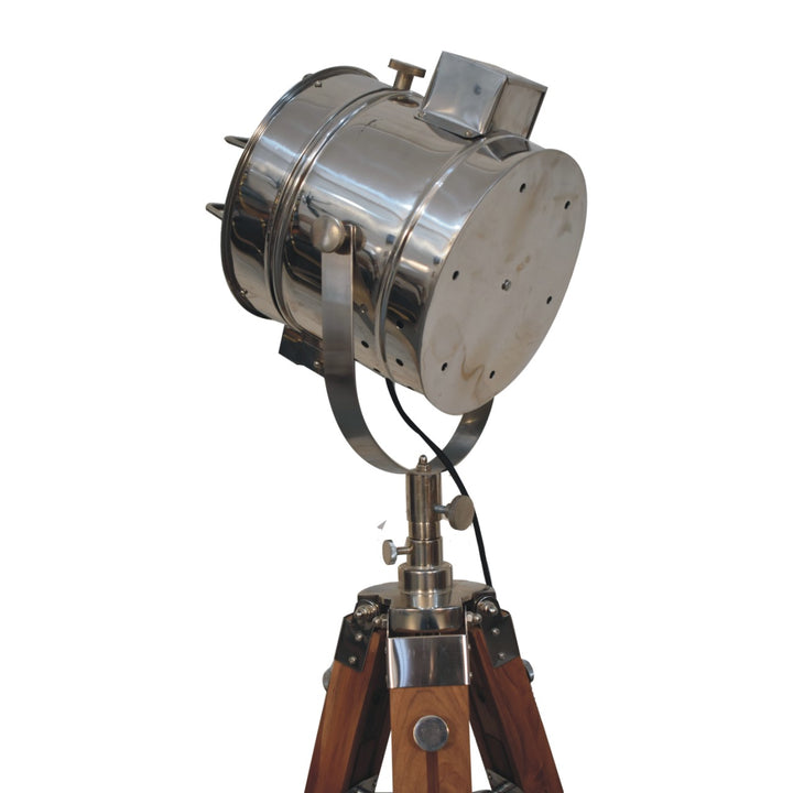 Caged Chrome Spotlight Floor Lamp - TidySpaces