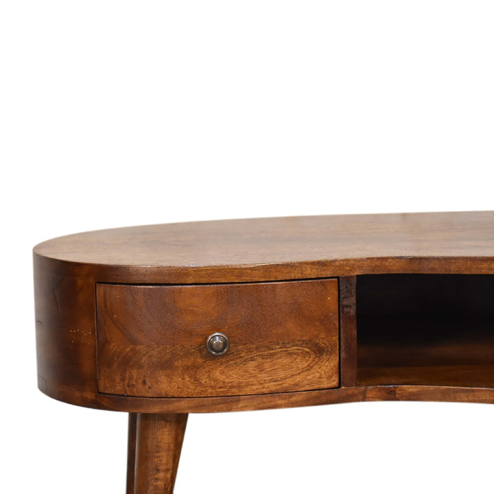 Mini Chesnut Wave Coffee Table - TidySpaces