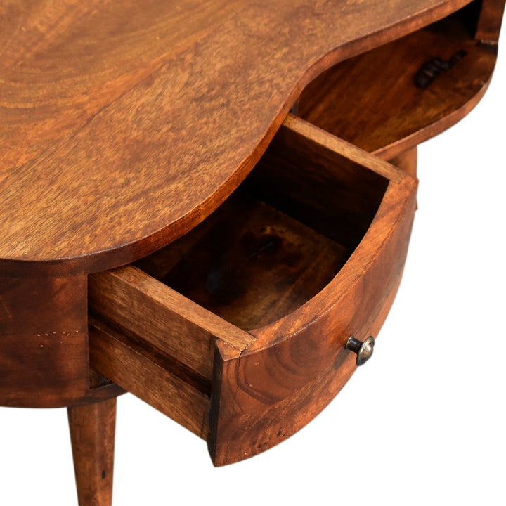 Mini Chesnut Wave Coffee Table - TidySpaces