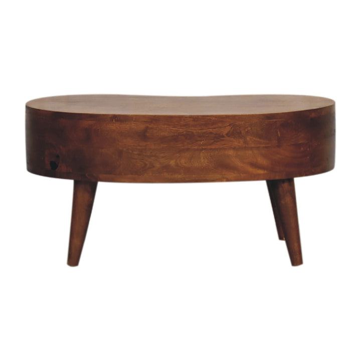 Mini Chesnut Wave Coffee Table - TidySpaces