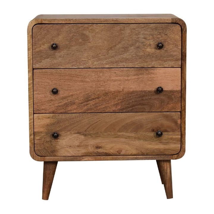 Mini Curved Oak-ish Chest - TidySpaces