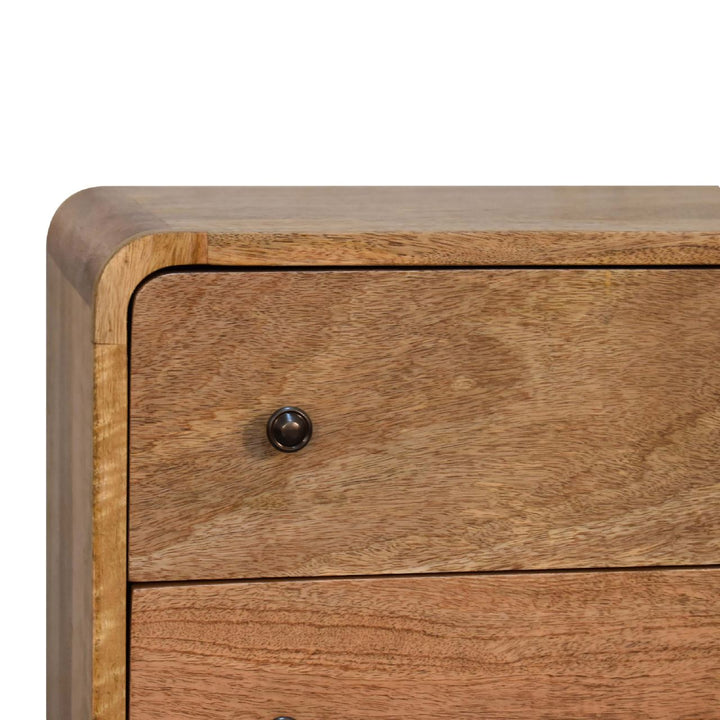 Mini Curved Oak-ish Chest - TidySpaces