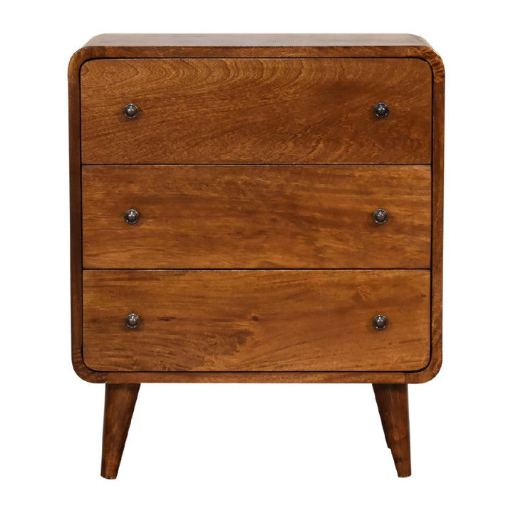 Mini Curved Chestnut Chest - TidySpaces