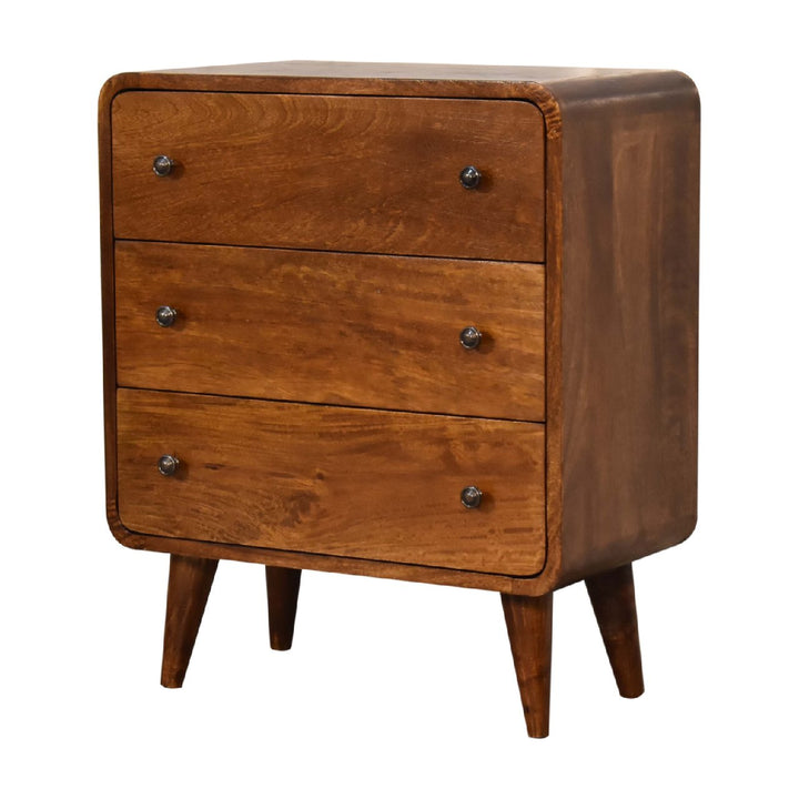 Mini Curved Chestnut Chest - TidySpaces