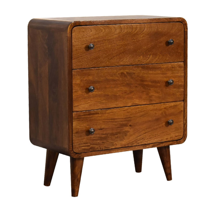 Mini Curved Chestnut Chest - TidySpaces