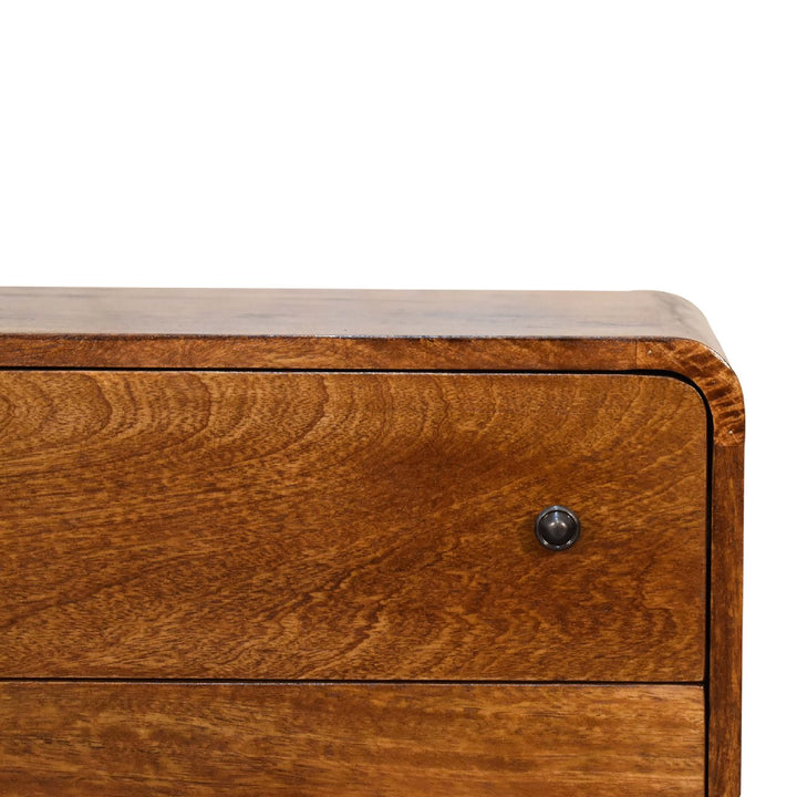 Mini Curved Chestnut Chest - TidySpaces
