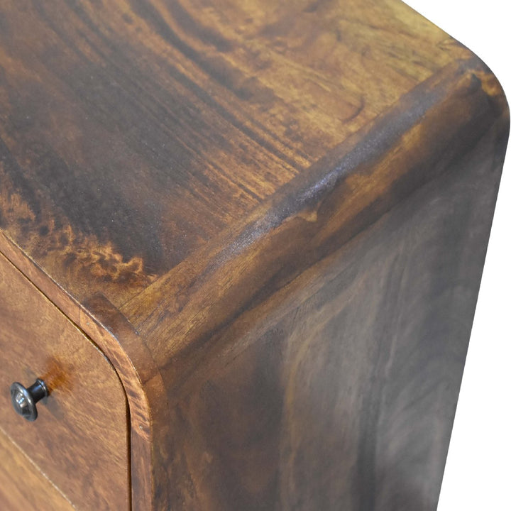 Mini Curved Chestnut Chest - TidySpaces
