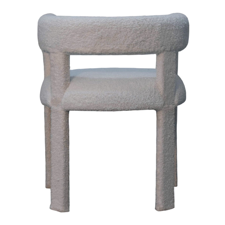 White Boucle Occasional Chair - TidySpaces
