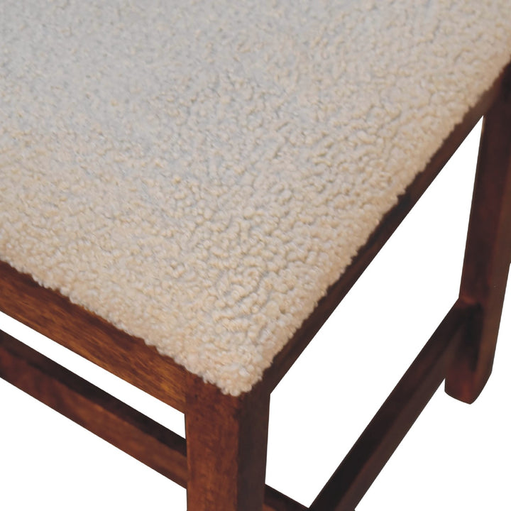Cream Boucle Rattan Chair - TidySpaces