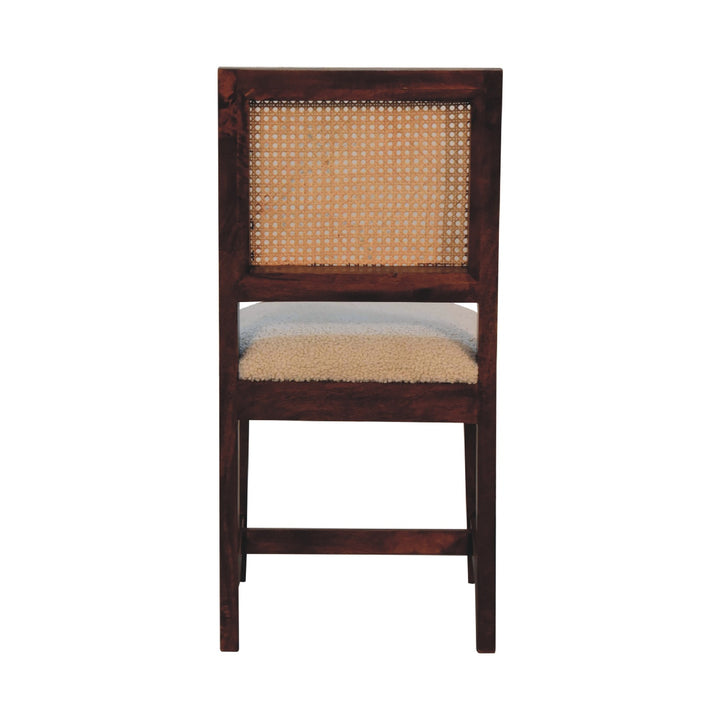 Cream Boucle Rattan Chair - TidySpaces