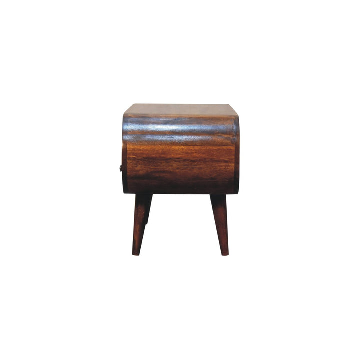 Chestnut Circular TV Stand - TidySpaces