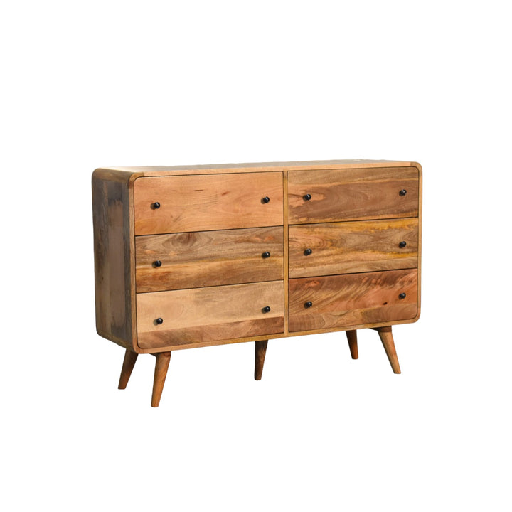 Large Curved Oak-ish Chest - TidySpaces