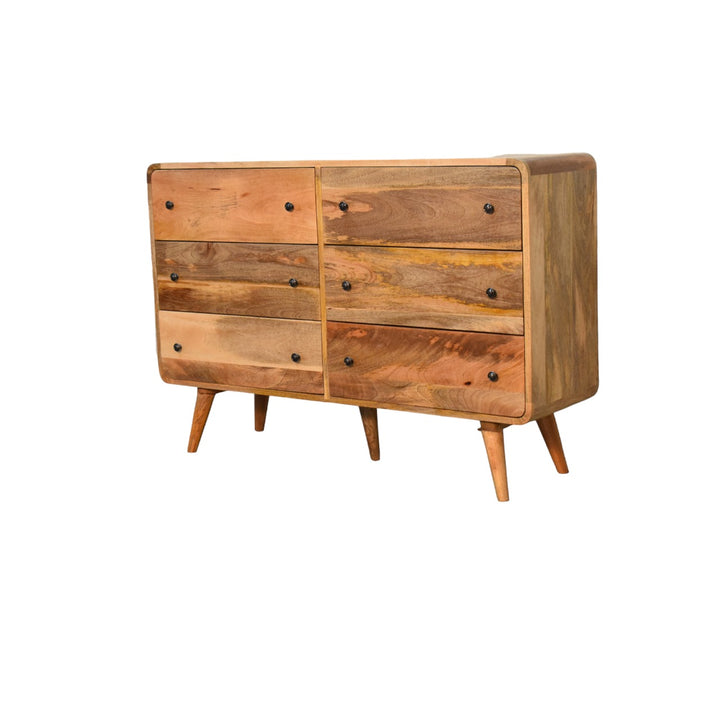 Large Curved Oak-ish Chest - TidySpaces