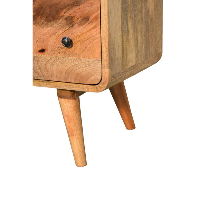 Large Curved Oak-ish Chest - TidySpaces