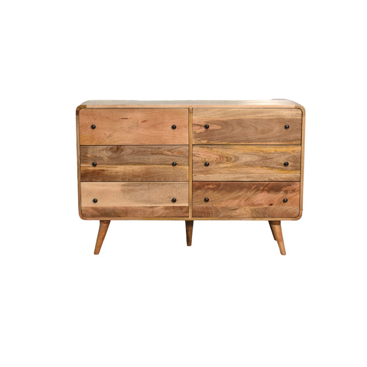 Large Curved Oak-ish Chest - TidySpaces