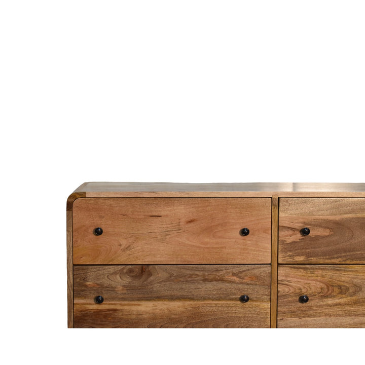 Large Curved Oak-ish Chest - TidySpaces