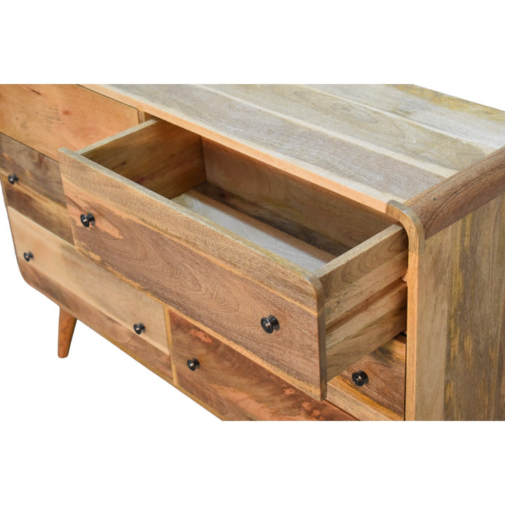 Large Curved Oak-ish Chest - TidySpaces