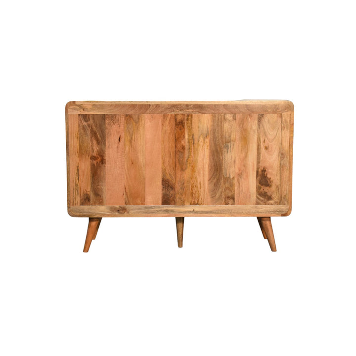 Large Curved Oak-ish Chest - TidySpaces