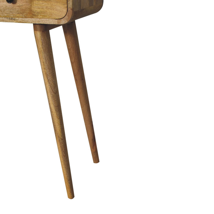 Oak-ish Curved Hallway Table - TidySpaces