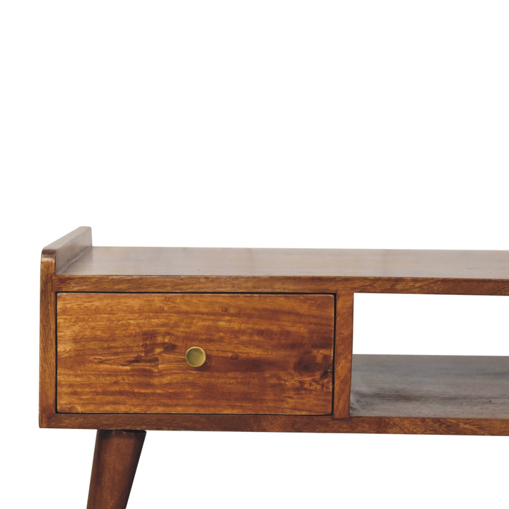 Elevated Chestnut Media Unit - TidySpaces