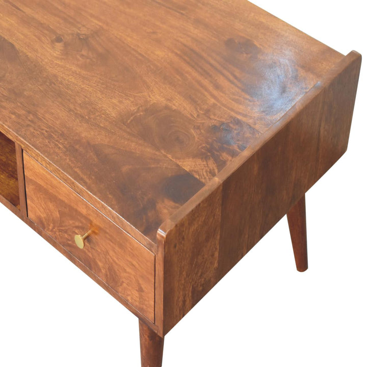 Elevated Chestnut Media Unit - TidySpaces