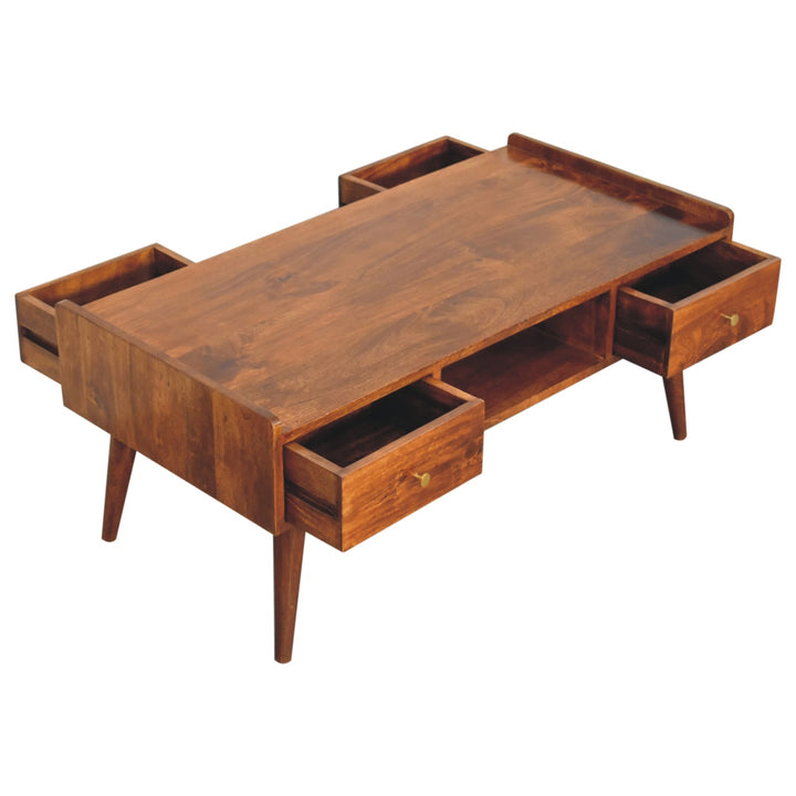 Elevated Chestnut Media Unit - TidySpaces