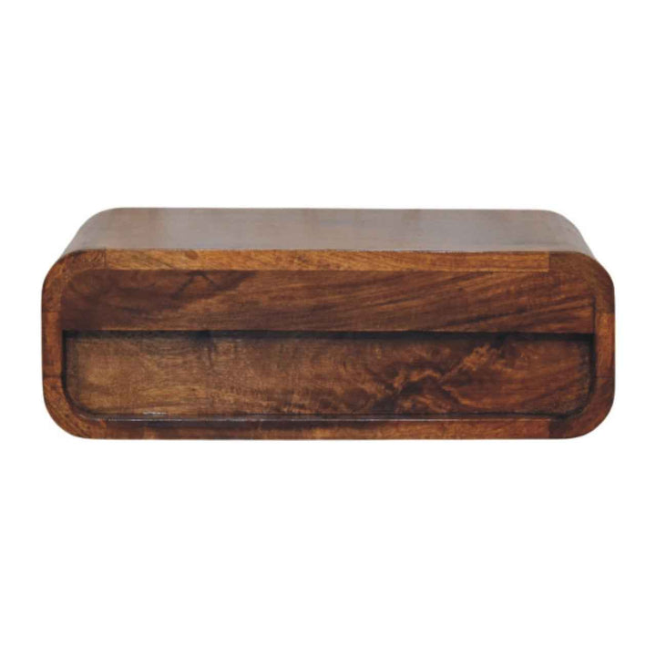 Avora Wall-Mounted Honey Caramel 1 Drawer Nightstand