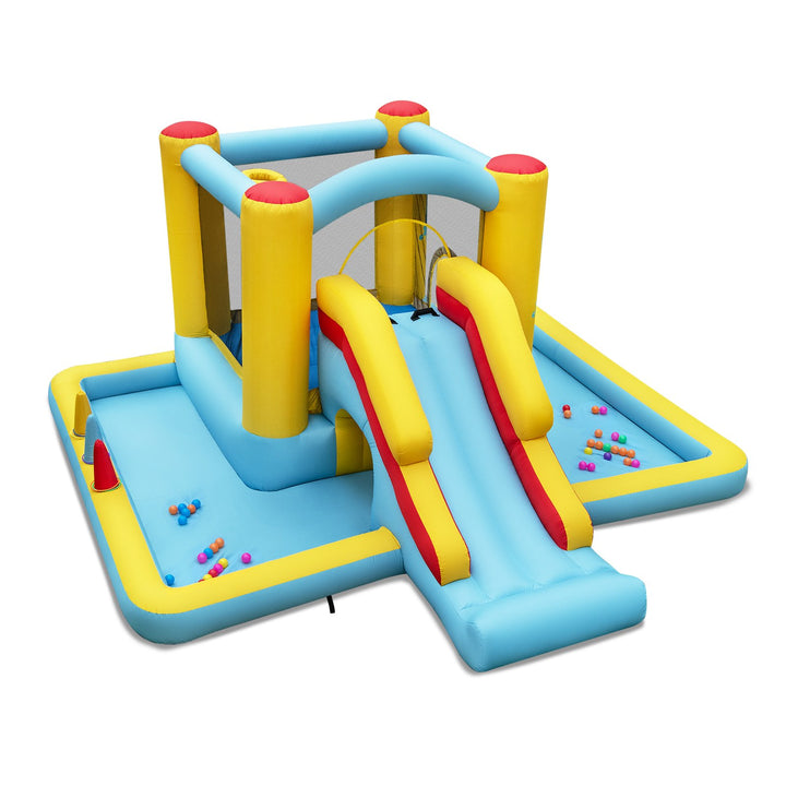 Inflatable Bouncy Castle with Slide and Tunnel without Blower - TidySpaces