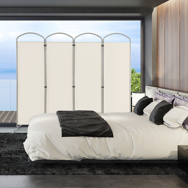 4 Panel Freestanding Folding Room Divider for Living Room Office - TidySpaces