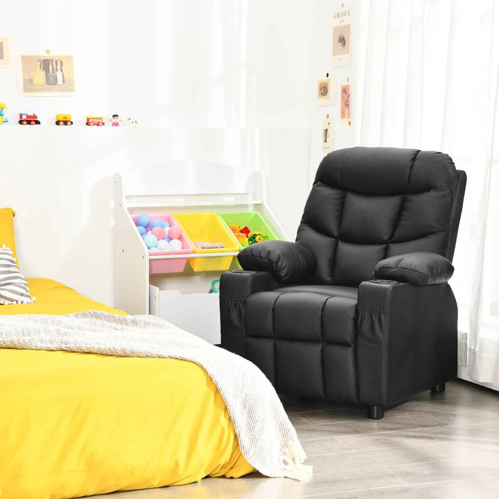 Kids Youth Toddler Upholstered Lounge Recliner Chair with Footrest for Comfortable Seating
