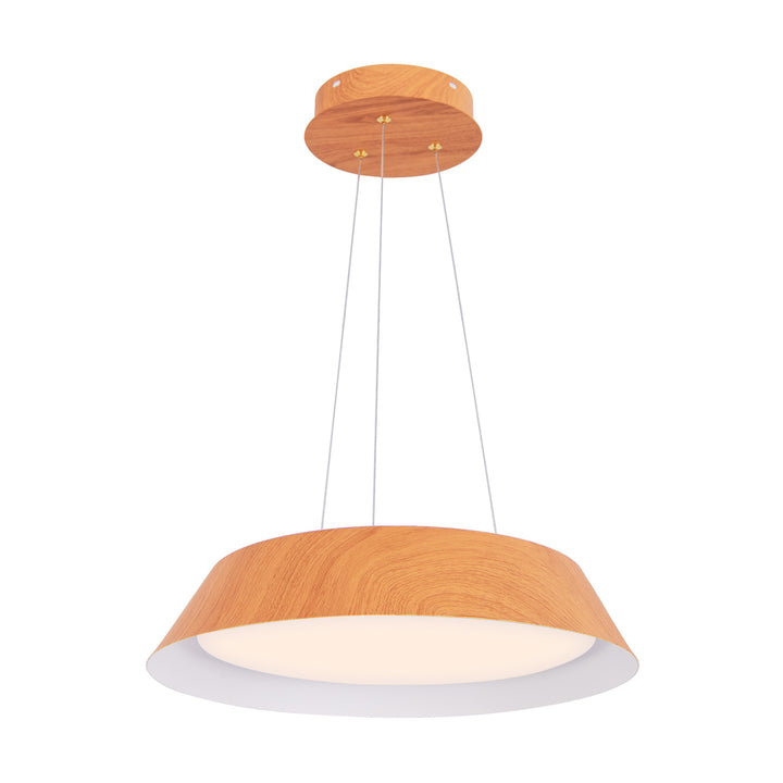 22W Modern Ceiling Light with Wood Grain and Metal Frame-Natural - TidySpaces