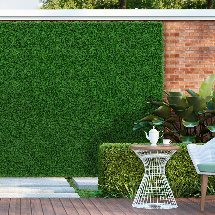 12 Pieces 50 x 50cm Artificial Grass Wall Panels for Garden Yard Balcony Home - TidySpaces