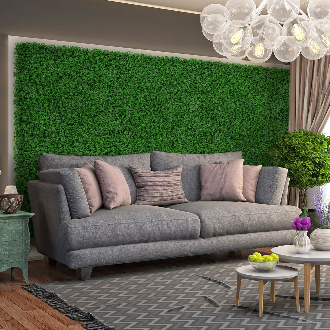 12 Pieces 50 x 50cm Artificial Grass Wall Panels for Garden Yard Balcony Home - TidySpaces