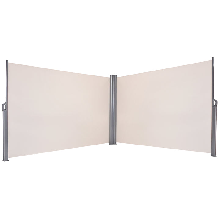 600 x 180 cm Double-Sided Retractable Folding Side Awning with Handle - TidySpaces